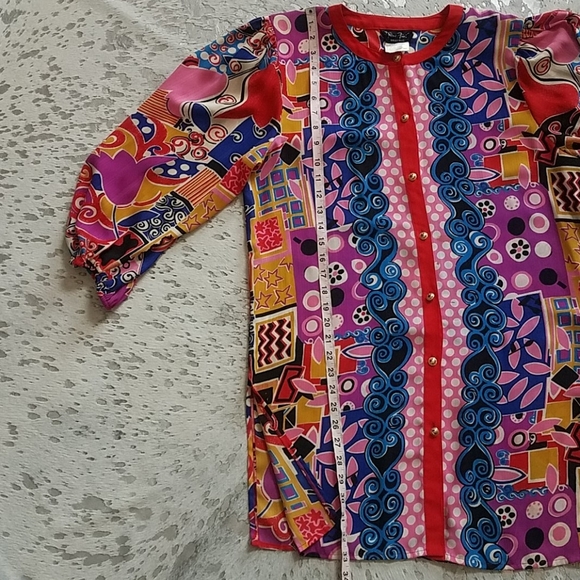 Diane Freis Original Vintage Tunic Abstract - Picture 7 of 7